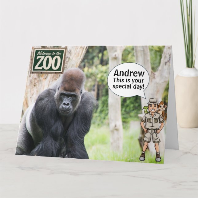 La tarjeta de cumpleaños del zoológico (Anverso)