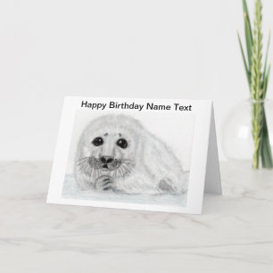 La tarjeta de cumpleaños linda del bebé de cría de