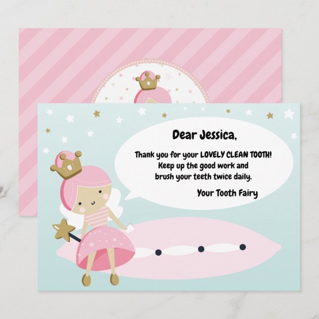 La tarjeta de dientes perdida. Nota De Visita De H (Anverso / Reverso)