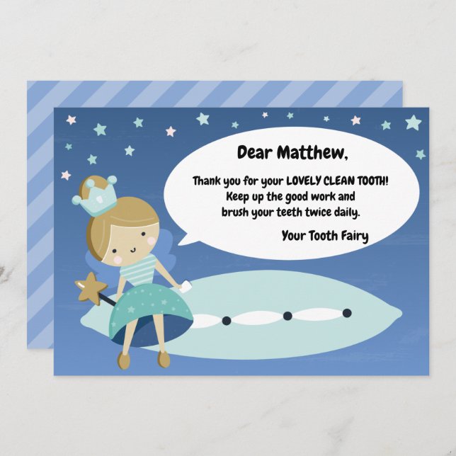 La tarjeta de dientes perdida. Nota De Visita De H (Anverso / Reverso)