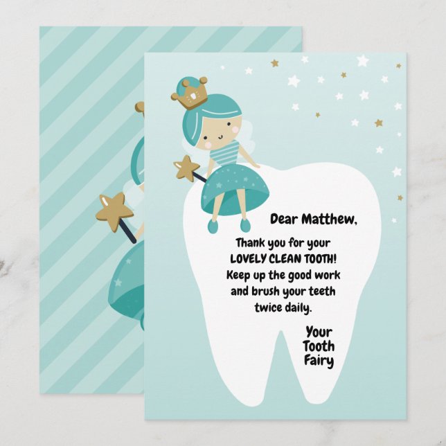 La tarjeta de dientes perdida. Nota De Visita De H (Anverso / Reverso)