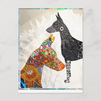 La tarjeta de expresión Doberman