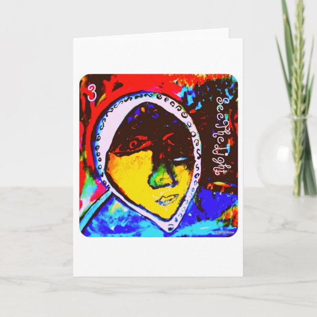 La tarjeta de felicitación 3 ve la luz (Anverso)