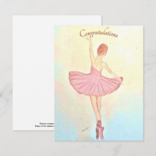 La tarjeta de felicitación Ballerina Painting Pers