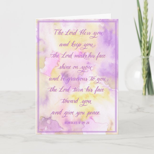 La tarjeta de felicitación de Bendición (Anverso)