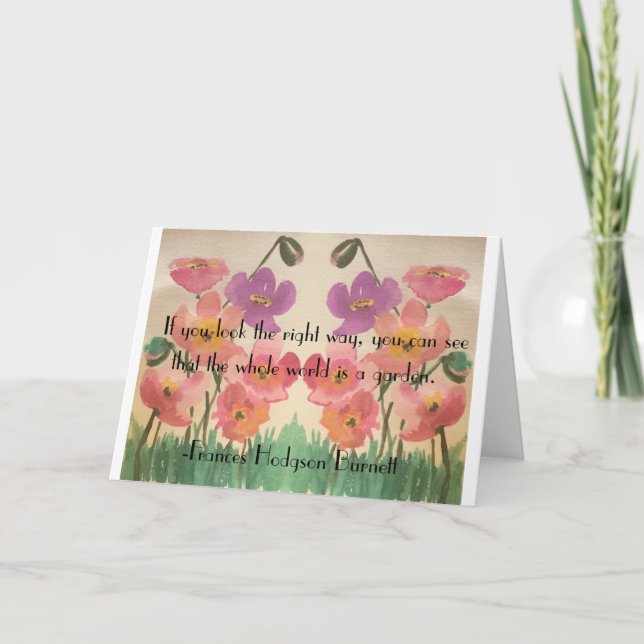 La tarjeta de felicitación de jardín secreto 1 (Anverso)