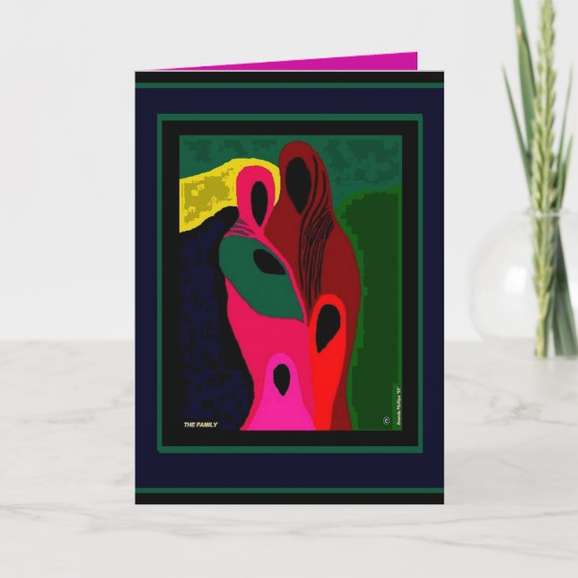 La tarjeta de felicitación de la FAMILIA del (Anverso)