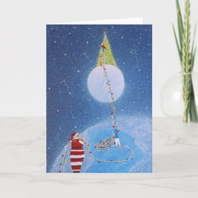 La tarjeta de felicitación de la iluminación del (Anverso)