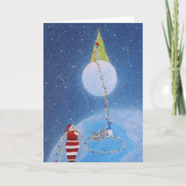 La tarjeta de felicitación de la iluminación del