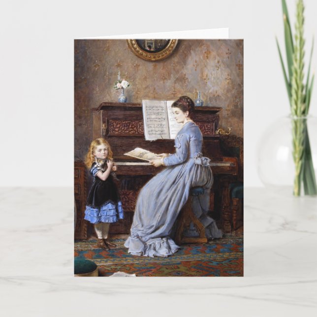 La tarjeta de felicitación de la lección de música (Anverso)