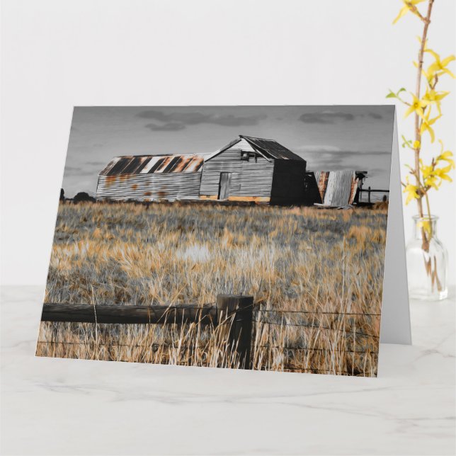 La tarjeta de felicitación de Shelter Blank de aye (flor amarilla)