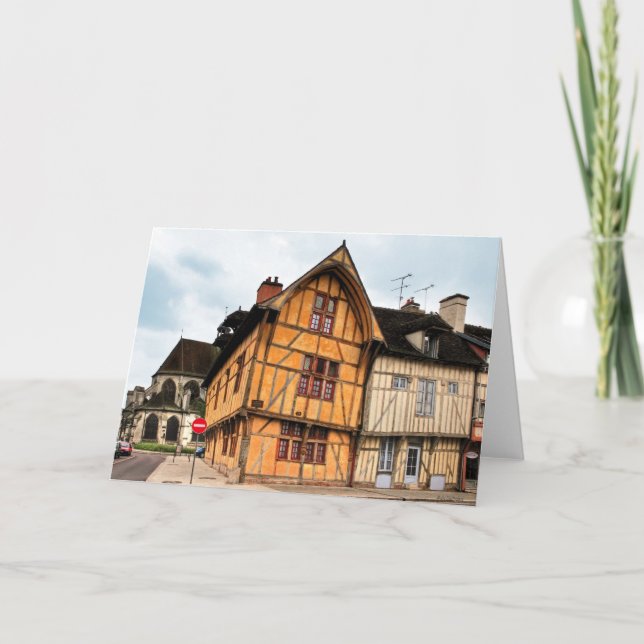 La tarjeta de felicitación de Troyes France (Anverso)