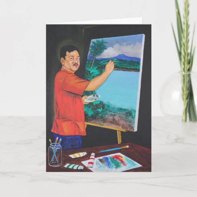 La tarjeta de felicitación del artista (Anverso)