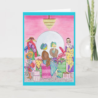 La tarjeta de felicitación del boutique de París