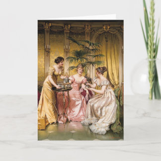 La tarjeta de felicitación del Fiesta del té