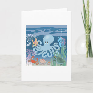 La tarjeta de felicitación del pulpo