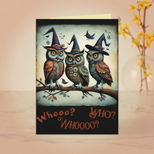 La tarjeta de felicitación Feathered Coven Hallowe