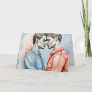 La tarjeta de felicitación para parejas gays