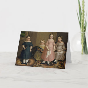 La tarjeta de felicitación plegable de los niños A