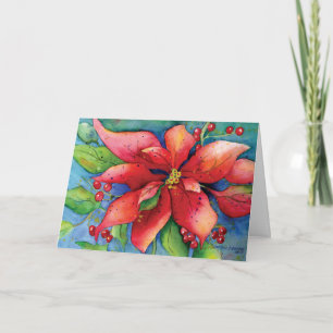 La tarjeta de felicitación Poinsettia