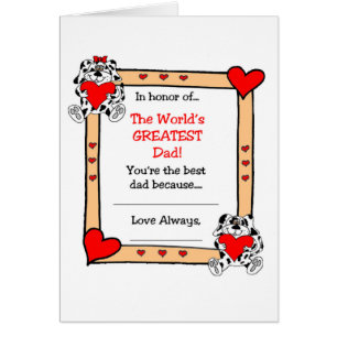 La tarjeta de felicitación por el Día del Padre/El