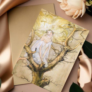 La tarjeta de felicitación vintage del árbol