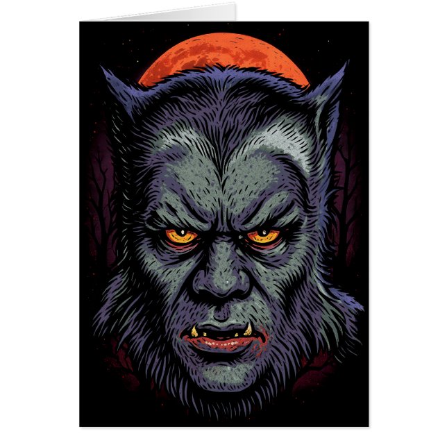 La tarjeta de felicitación Werewolf Maldición - Me (Frente)