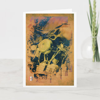 La tarjeta de felicitaciones artística del motor