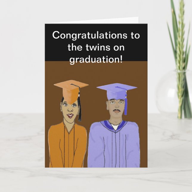 La tarjeta de graduación de los gemelos (Anverso)