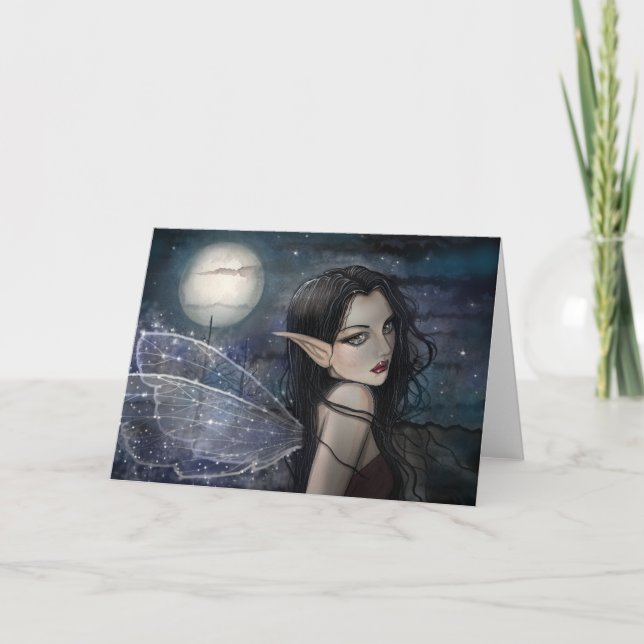 La tarjeta de hadas gótica de la hora Witching (Anverso)