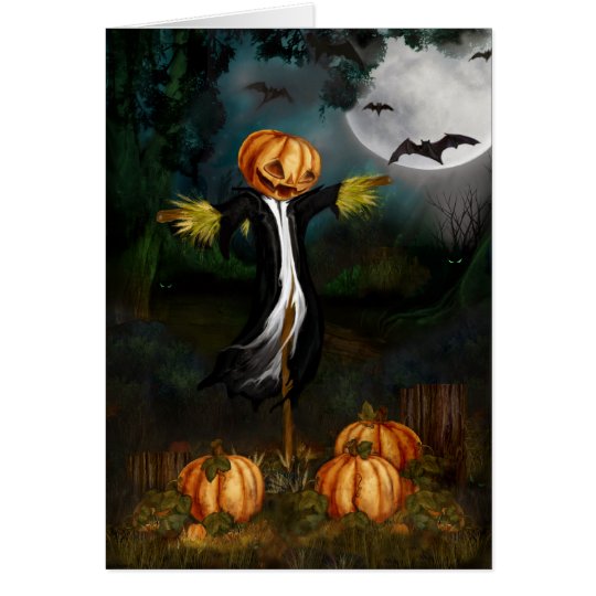 La tarjeta de Halloween del remiendo de la