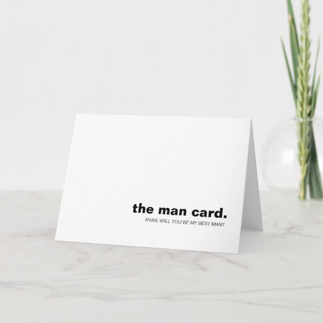 La tarjeta de hombre será mi tarjeta de Boda Groom (Anverso)