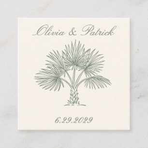 La tarjeta de invitación Palm Cream