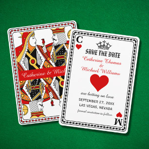 La tarjeta de juego de Las Vegas King & Queen Save