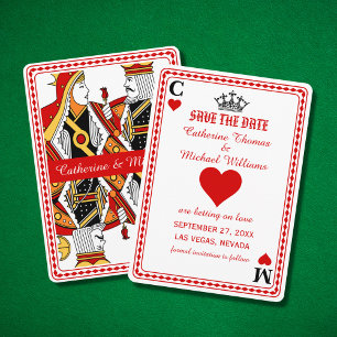 La tarjeta de juego de Las Vegas King & Queen Save