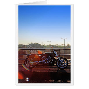 La tarjeta de la motocicleta del arco iris