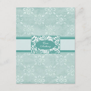 La tarjeta de la recepción nupcial de la turquesa