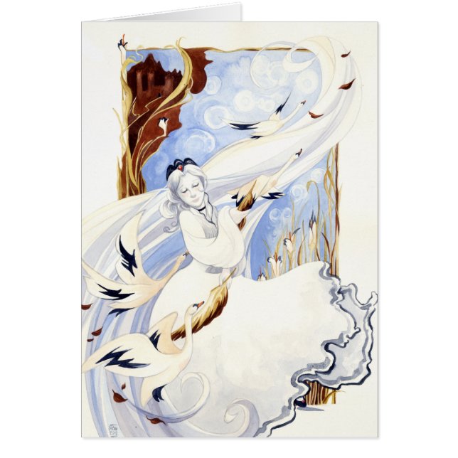 La tarjeta de la reina del cisne (Frente)