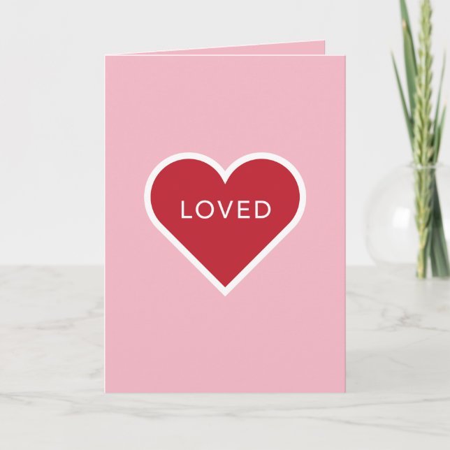 La tarjeta de la tarjeta del día de San Valentín (Anverso)