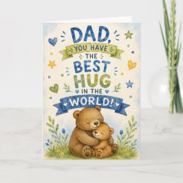 La tarjeta de los abrazos del papá adorable es la