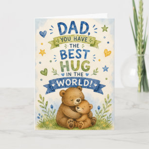 La tarjeta de los abrazos del papá adorable es la 