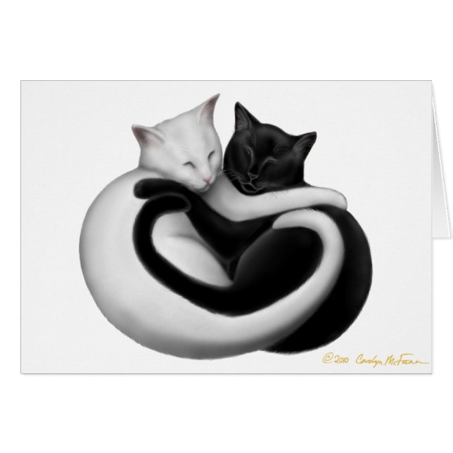 La tarjeta de los gatos del amor (Anverso (Horizontal))