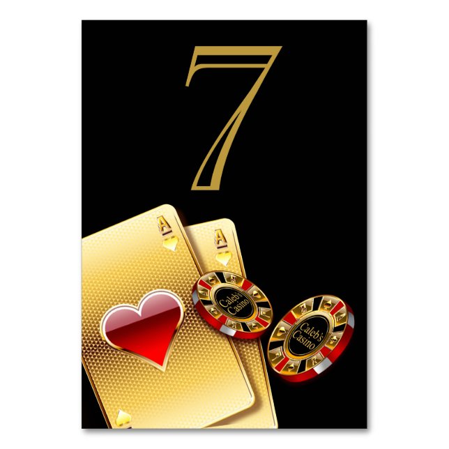 La tarjeta de mesa del Casino de Las Vegas pide lo (Anverso)