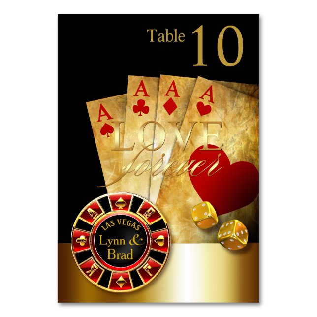 La tarjeta de mesa del Casino de Las Vegas pide lo (Anverso)
