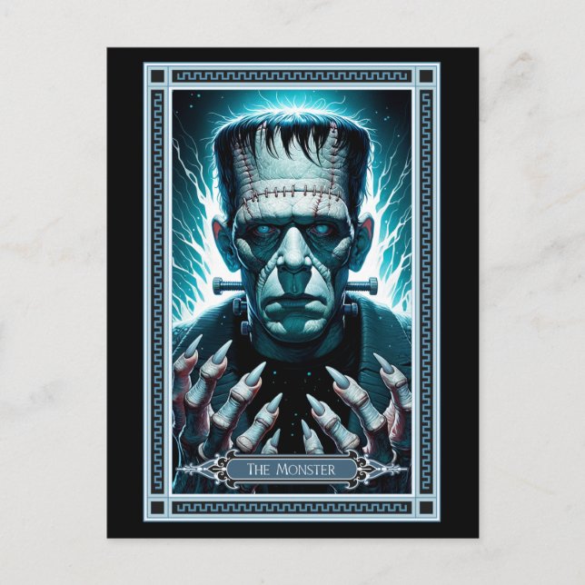 La tarjeta de Monster Tarot de Frankenstein (Anverso)