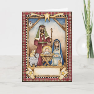 La tarjeta de Navidad de la natividad