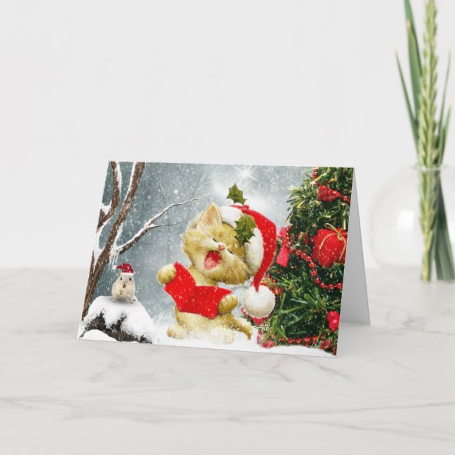 La tarjeta de Navidad de los cantantes del (Anverso)