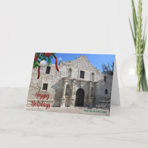 La tarjeta de Navidad del Alamo San Antonio Texas