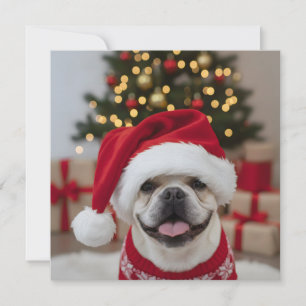 La Tarjeta de Navidad Personalizada de Bulldog Fra