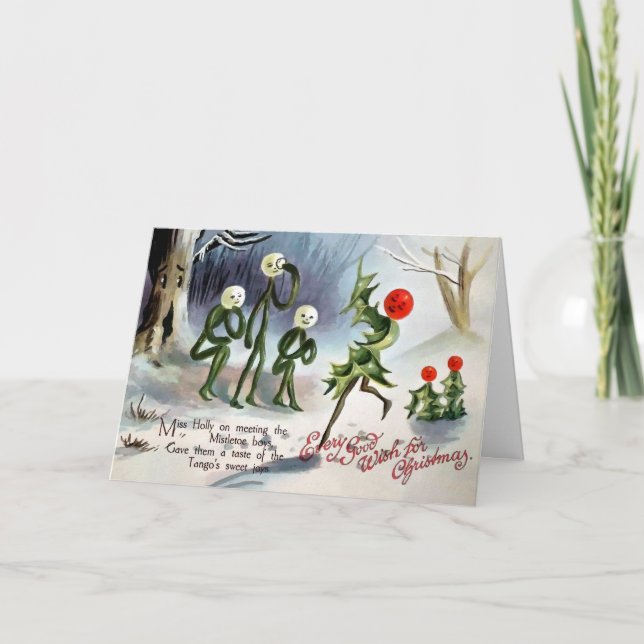 La tarjeta de Navidades de Miss Holly y Mistletoe  (Anverso)